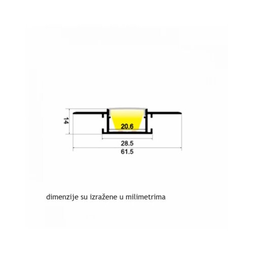  led profil LR6124 2M Cene