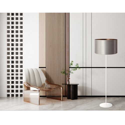  duolla - podna lampa cannes 1xE27/15W/230V &amp;oslash; 45 cm srebrna/bakarna/bela Slike