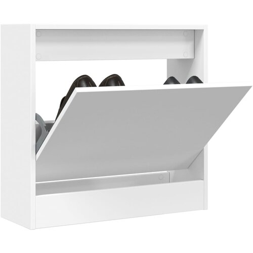 VidaXL Ormarić za cipele bijeli 60 x 21 x 57 cm od konstruiranog drva Slike