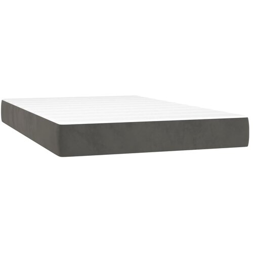 Box spring krevet s madracem tamnosivi 120 x 200 cm bar&amp;scaron;unasti Slike