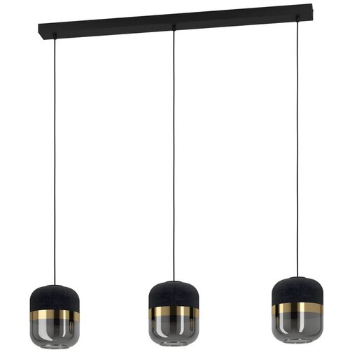 Eglo viseća lampa SINSIGA 3xE27 100 cm crna zlatna 39919 Slike