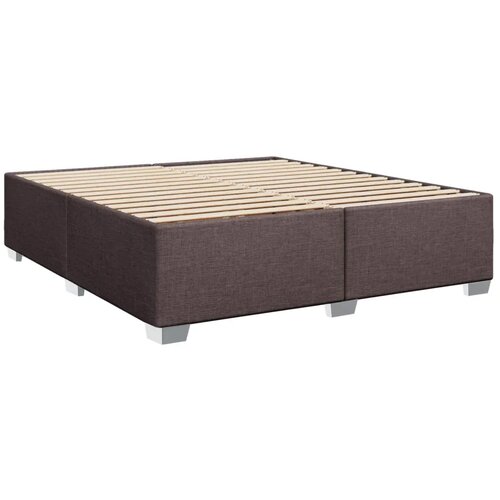  Boxspring krevet s madracem Tamno smeđa 200 x 200 cm Tkanina - Tamno smeđa 200 x 200 cm Dizajn linija Slike