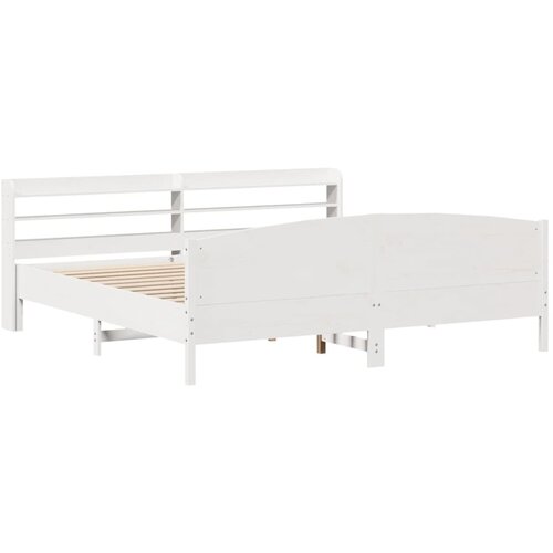 vidaXL Okvir kreveta bez madraca bijeli 200x200 cm od masivne borovine Cijene