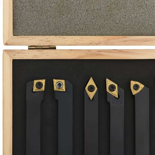 VidaXL 12-dijelni set izmjenjivih alata za tokarenje 12 x 12 mm 80 mm Slike