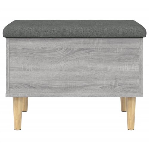  Klupa za pohranu siva boja hrasta 62x42x46 cm konstruirano drvo Slike