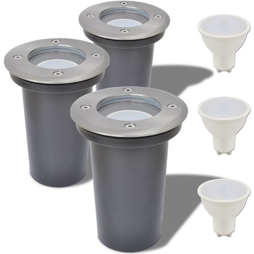  LED Podna Svjetiljka 3 kom Okrugla Slike