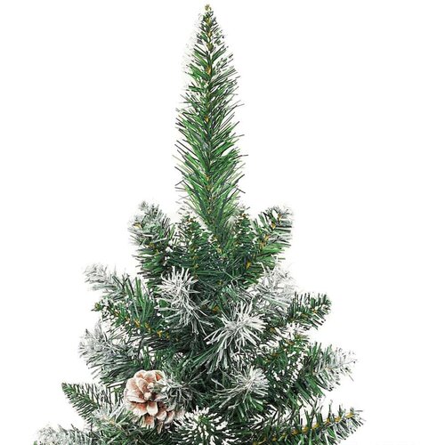  Umjetno vitko božićno drvce s stalakom Zelena i bijela 120 cm Slike