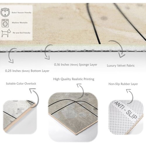 Mila Home Sivi/krem perivi tepih 120x180 cm Simple Lines &amp;ndash; Slike