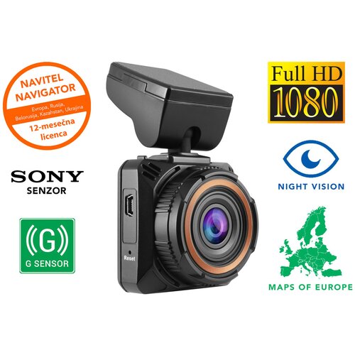 Navitel Avto in spletna kamera R650 NV, Full HD (1920x1080), Night Vision, 2'' zaslon, G-SENZOR, 170°, (20506049) Cene