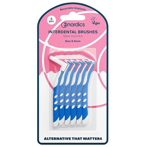 NORDICS interdentalne četkice za zube u obliku slova L 0,40mm set od 6 kom Slike