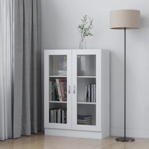  Vitrina bijela 82,5 x 30,5 x 115 cm konstruirano drvo Cijene