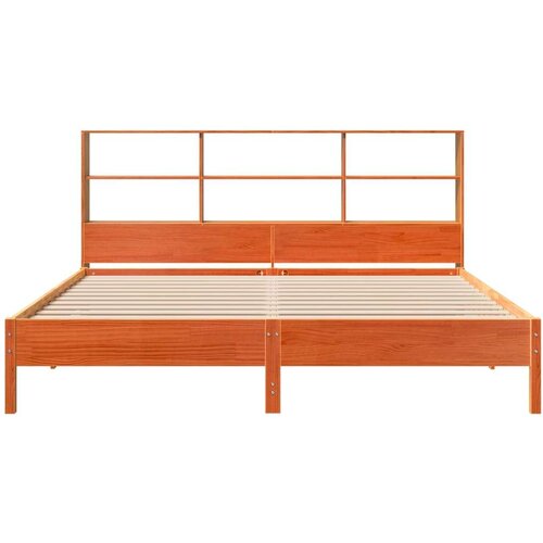  Krevet s regalom za knjige bez madraca 200x200 cm od borovine Slike