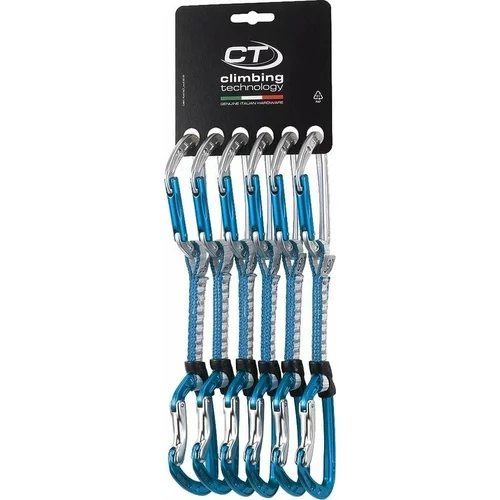 Climbing Technology Aerial Pro Set DY Quickdraw Solid Straight/Solid Bent Silver/Light Blue 12.0 Plezalna vponka