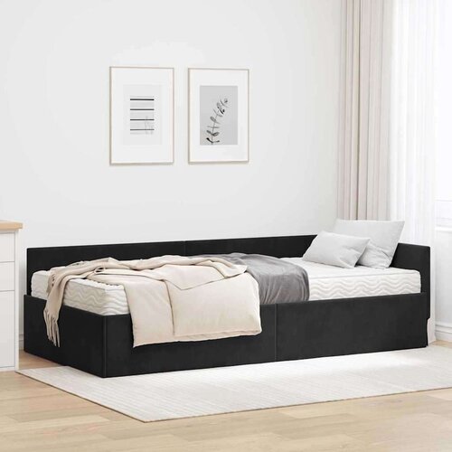  Kotni okvir postelje z matrico Drugo 2 pcs Črna Žamet, (5000123216) Cene