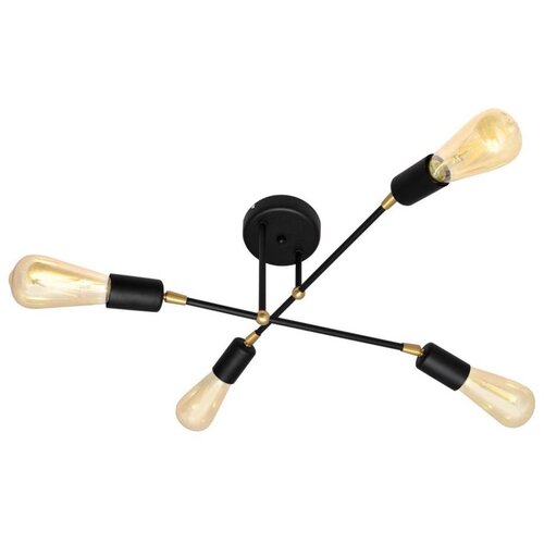  Prislonjeni luster ROSETTE 4xE27/15W/230V crna/zlatna Cene