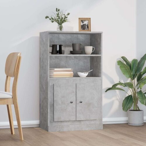  Visoka komoda siva betona 60x35 5x103 5 cm konstruiranog drva Slike