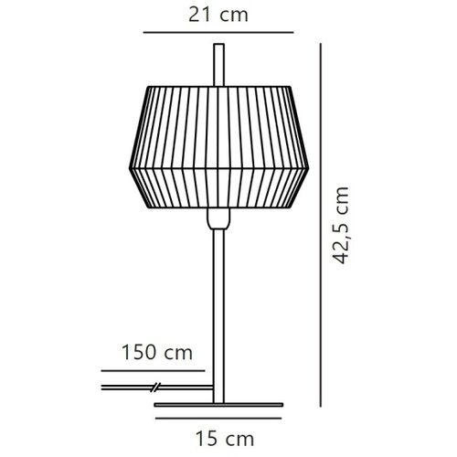 Nordlux Stona lampa DICTE 1xE14/40W/230V bela/crna Slike