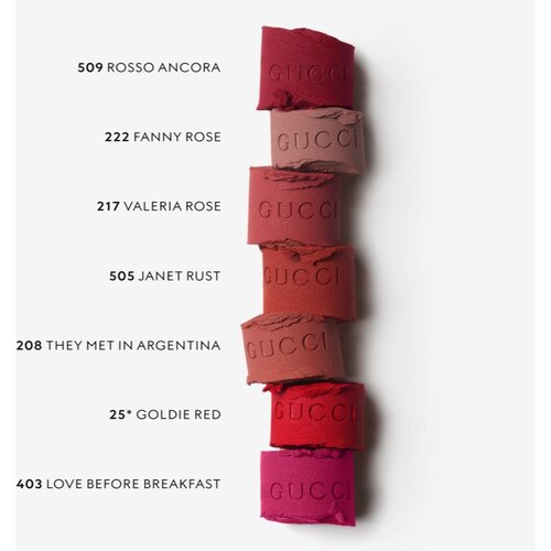 Gucci Beauty Rouge &amp;agrave; L&amp;egrave;vres Matte Lipstick matirajući ruž za usne nijansa 208 They Met in Argentina 3.5 g Slike