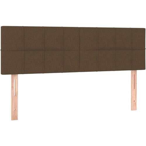 vidaXL Krevet box spring s madracem LED tamnosmeđi 140x200 cm tkanina Cijene