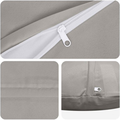  Presvlaka za jastuk 2 pcs HEERLEN Siva &amp;Oslash; 60 cm Poliester Slike
