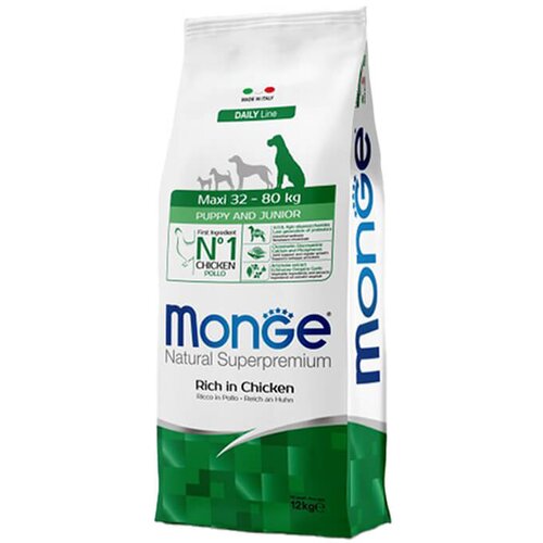 Monge hrana za maxi štence i juniore bogata piletinom (3kg i 12kg) 12kg Cene