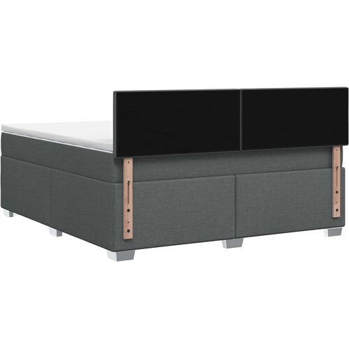  Krevet s box springom, madracem i LED-om Tamnosiva 180 x 200 cm Slike