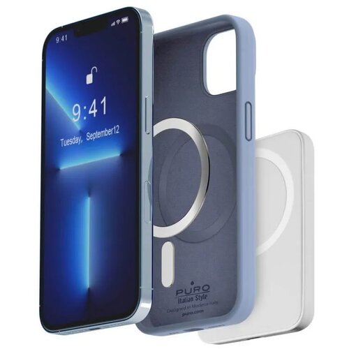  Icon Silikonski ovitek za iPhone 14 Plus, združljiv z MagSafe, Modra, (21153710) Cene