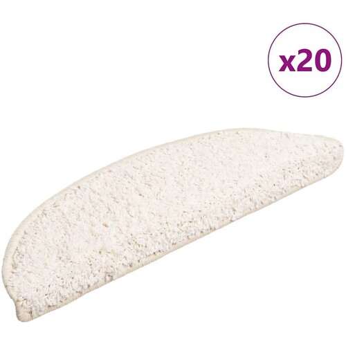  Prostirke za stepenice 20 kom 56x17x3 cm bijele poluokrugle - Bijela 56 x 17 x 3 cm 20 Bijela Cijene