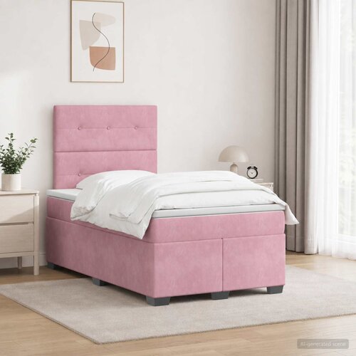  Boxspring krevet s madracem Ružičasta 120 x 200 cm Baršun Cene