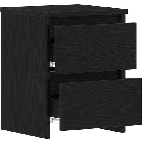  Noćni ormar 2 pcs Crni hrast 30 x 30 x 40 cm Konstruirano drvo Slike