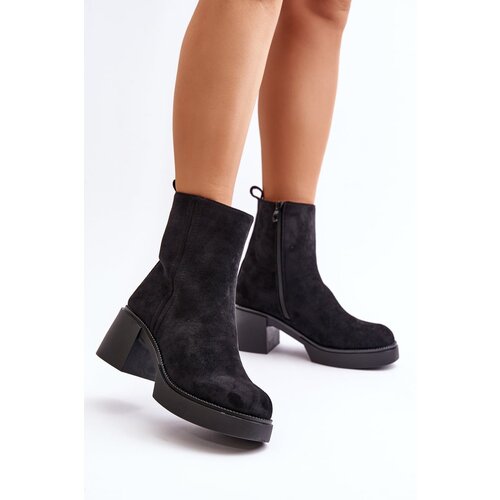 Kesi Eco Suede Women's Ankle Boots Insulated Black Meriluna Cijene
