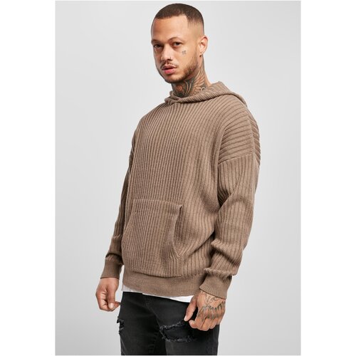 UC Men Dark khaki knitted hoodie Cene