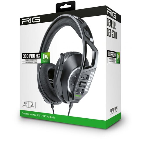  Obnovljene Nacon RIG 300 PRO HX žične slu&amp;scaron;alke črne barve za PC &amp;amp; PS4 &amp;amp; PS5 &amp;amp; Switch &amp;amp; Xbox + 2 leti garancije Slike