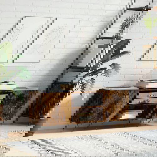 vidaXL Ormarić za ploče boja hrasta 121x38x48 cm od konstruiranog drva Cijene