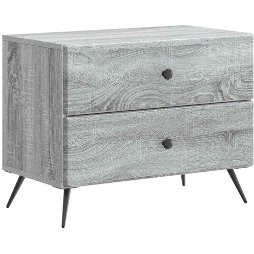  Nočna omarica Siva Sonoma 62 x 34,5 x 47,5 cm Inženirski les, (5000209789) Cene