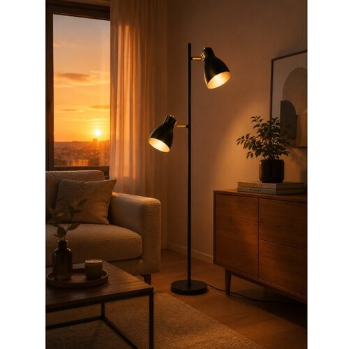  LED podna lampa 1xE27/7W/230V 2700K crna Slike