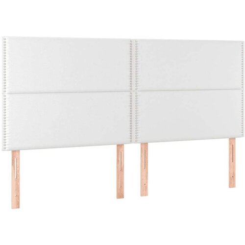  Uzglavlje bijelo 200x5x118/128 cm od umjetne kože Slike