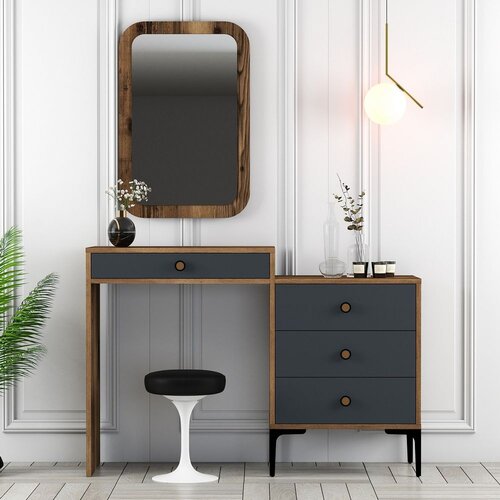 Woody Fashion Lizbon 543 - Walnut, Anthracite WalnutAnthracite Dresser Cene