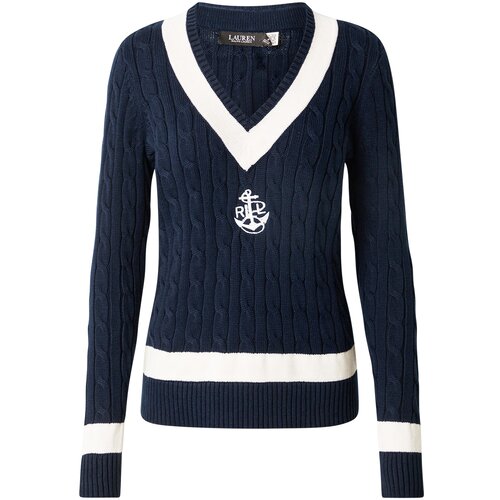 Polo Ralph Lauren Pulover 'MEREN' mornarska / off-bela Cene