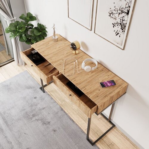 Hanah home komoda Ikı cekmeceli L709 pine dresser Slike