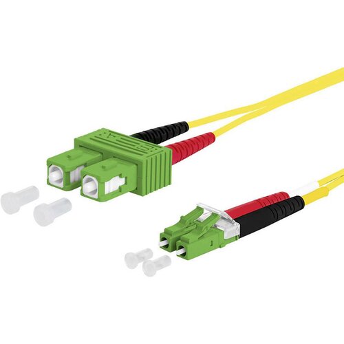 Metz Connect 151P1EAJA10E steklena vlakna optična vlakna priključni kabel [2x moški konektor SC APC - 2x LC-vtič] 9/125 µ Singlemode OS2 1.00 m, (20437442) Cene