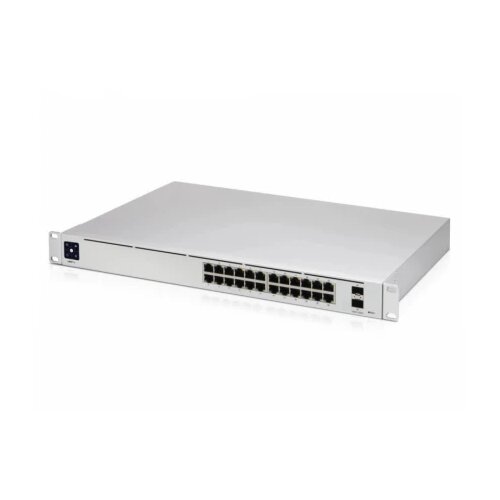Ubiquiti 24-port, Layer 3 switch supporting 10G SFP+ connections with fanless cooling Slike