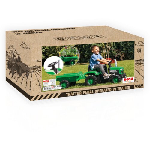 Dolu Traktor na pedale sa prikolicom Slike