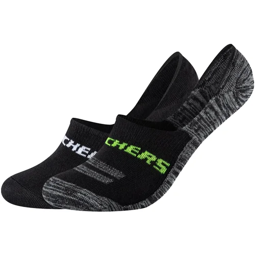 Skechers kratke nogavice 2PPK Mesh Ventilation Footies Socks Črna