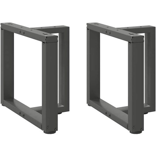 Furnova Noge kavne mizice T-oblika 2 kosa antracit 50x25x(42-43) cm, (21915551) Cene