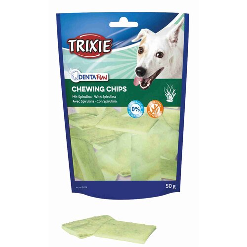Trixie poslastica za pse spirulina chewing chips 50g Slike