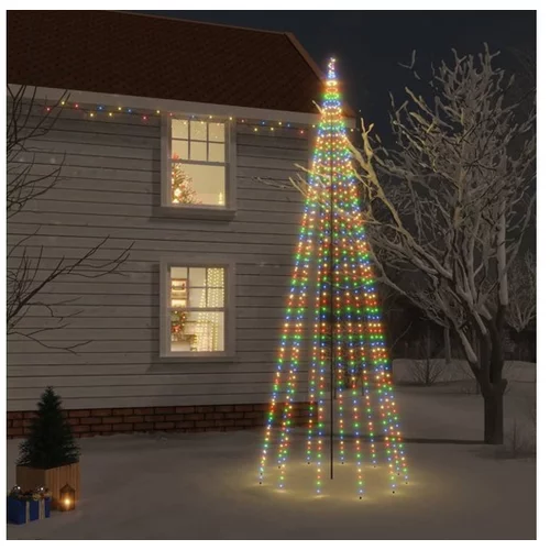  Božično drevo s konico 732 pisanih LED lučk 500 cm