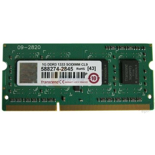 Transcend 1GB SODIMM DDR3 PC1333, JM1333KSU-1GBK dodatna memorija za laptop Slike