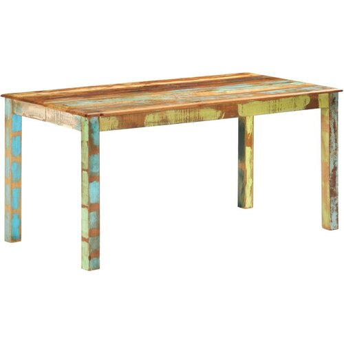  Blagovaonski stol od masivnog obnovljenog drva 160 x 80 x 76 cm Slike