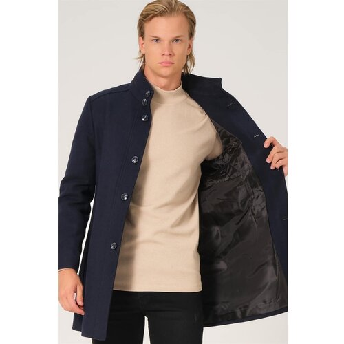 Dewberry PLT8386 MEN&amp;#039;S COAT-LACQUER BLUE Slike